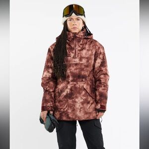 Volcom women’s fern gore Tex pullover pink salt wash  size medium nwt